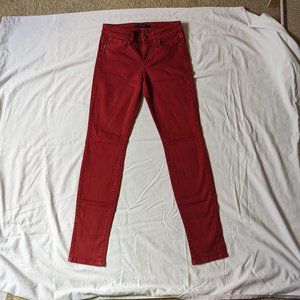 Anthropologie JOE'S jeans, ruby red, size W 26, Skinny Visionaire Fit in EUC
